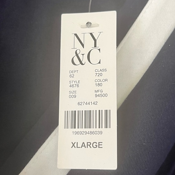 NWT New York & Co Colorblock Accent Wrap Dress Navy Size XL - Picture 5 of 6